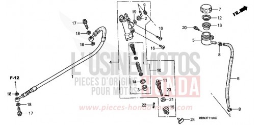 HINTERRADBREMSE HAUPTZYLINDER XR650R7 de 2007